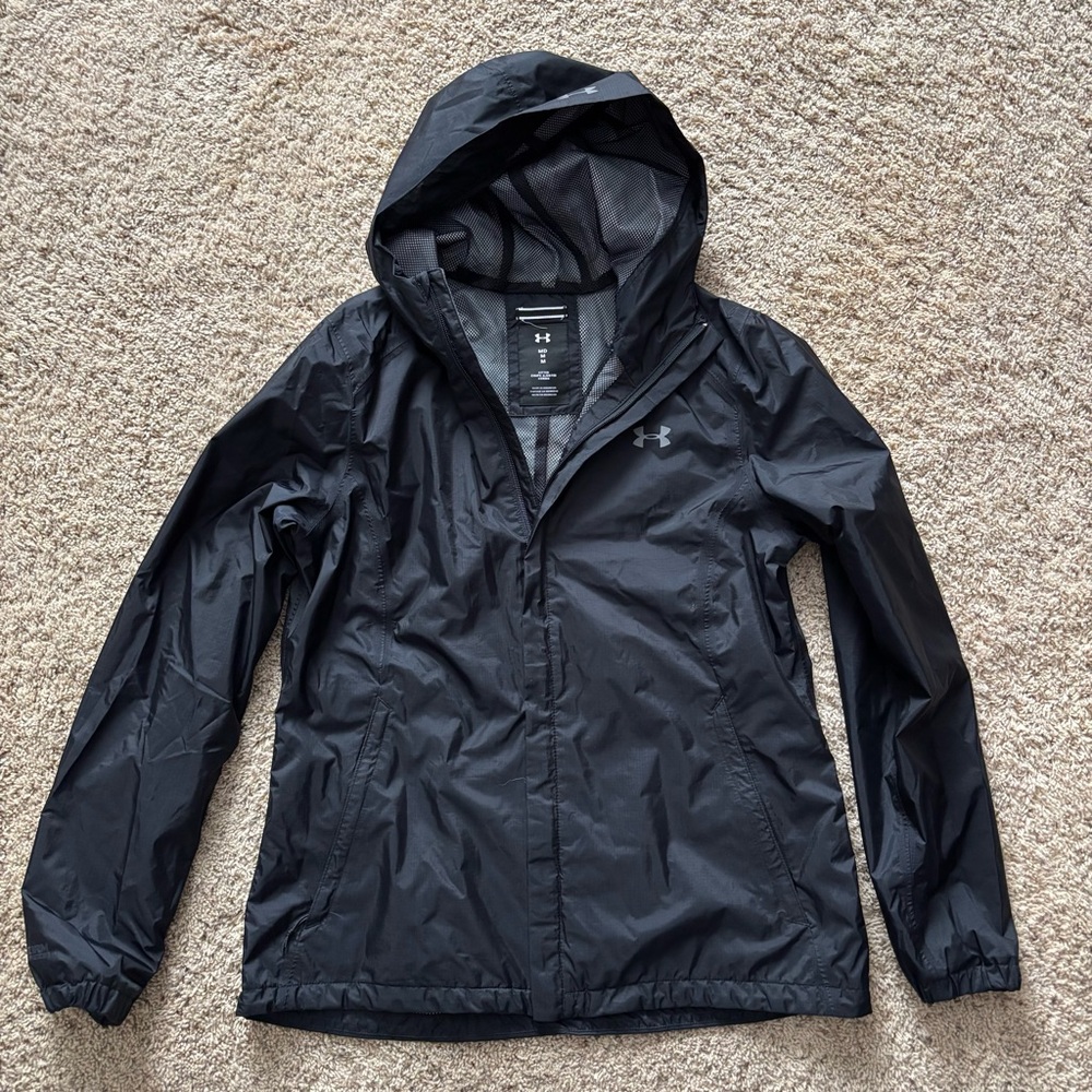 Under Armour Black Hooded Jacket women’s medium